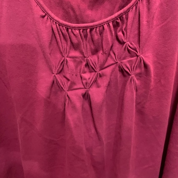 Women’s Size 18/20W Short Sleeve Maroon Blouse: L.A. Blues - Picture 7 of 7